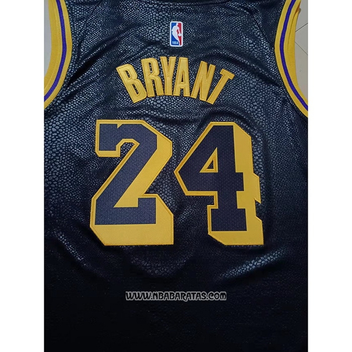 Camiseta Los Angeles Lakers Kobe Bryant #8 24 Black Mamba Negro